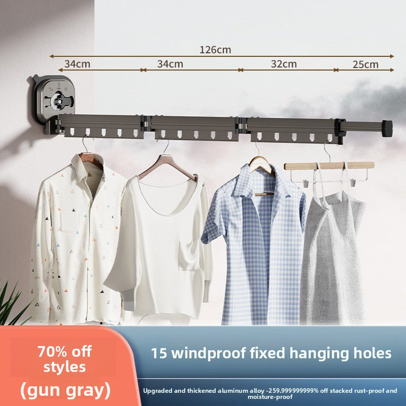 Wall-mounted folding clothes drying rack