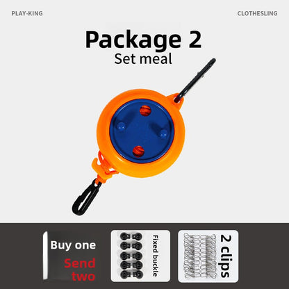 Non-drilled invisible clothes drying line