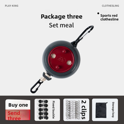 Non-drilled invisible clothes drying line