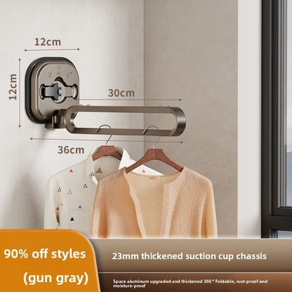 Wall-mounted folding clothes drying rack