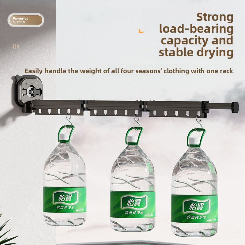 Wall-mounted folding clothes drying rack