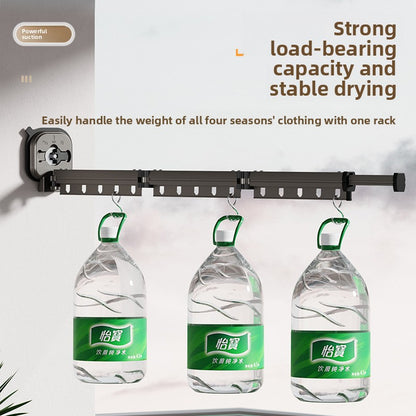 Wall-mounted folding clothes drying rack