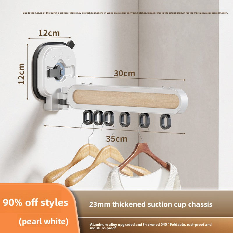 Wall-mounted folding clothes drying rack