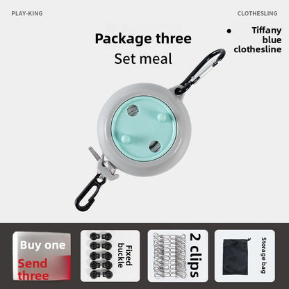 Non-drilled invisible clothes drying line