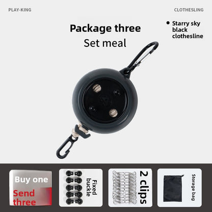 Non-drilled invisible clothes drying line