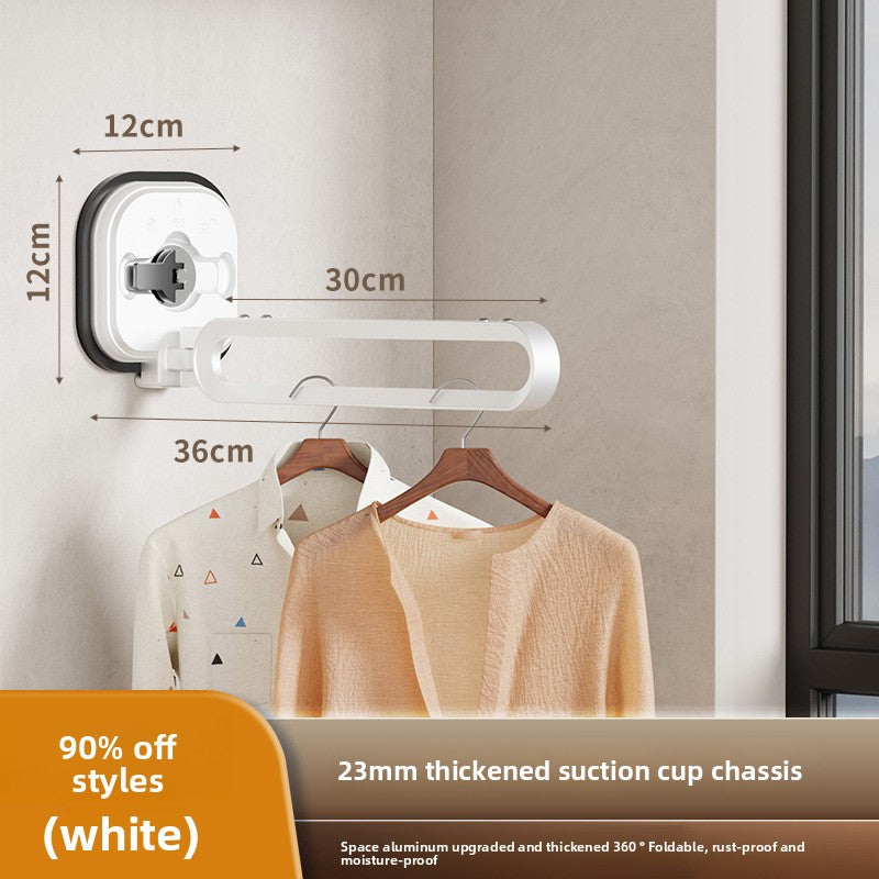 Wall-mounted folding clothes drying rack