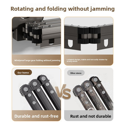 Wall-mounted folding clothes drying rack