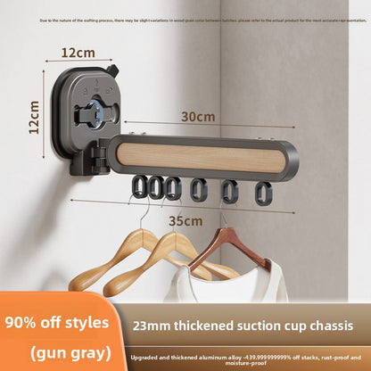 Wall-mounted folding clothes drying rack